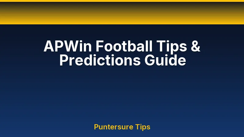 APWin football predictions, trends and responsible market research guide