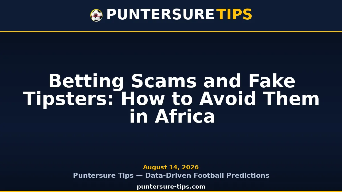 Betting Scams and Fake Tipsters: How to Avoid Them in Africa - Puntersure Tips Guide