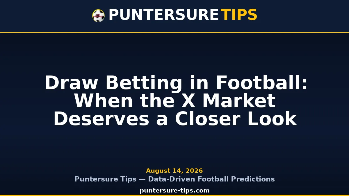 Draw Betting in Football: When the X Market Deserves a Closer Look - Puntersure Tips Guide