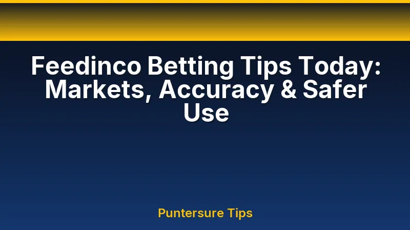 How to read Feedinco football tips, odds, markets and model information