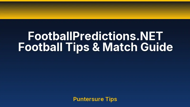 FootballPredictions.NET Football Tips & Match Guide with tactical formations, match research and football statistics
