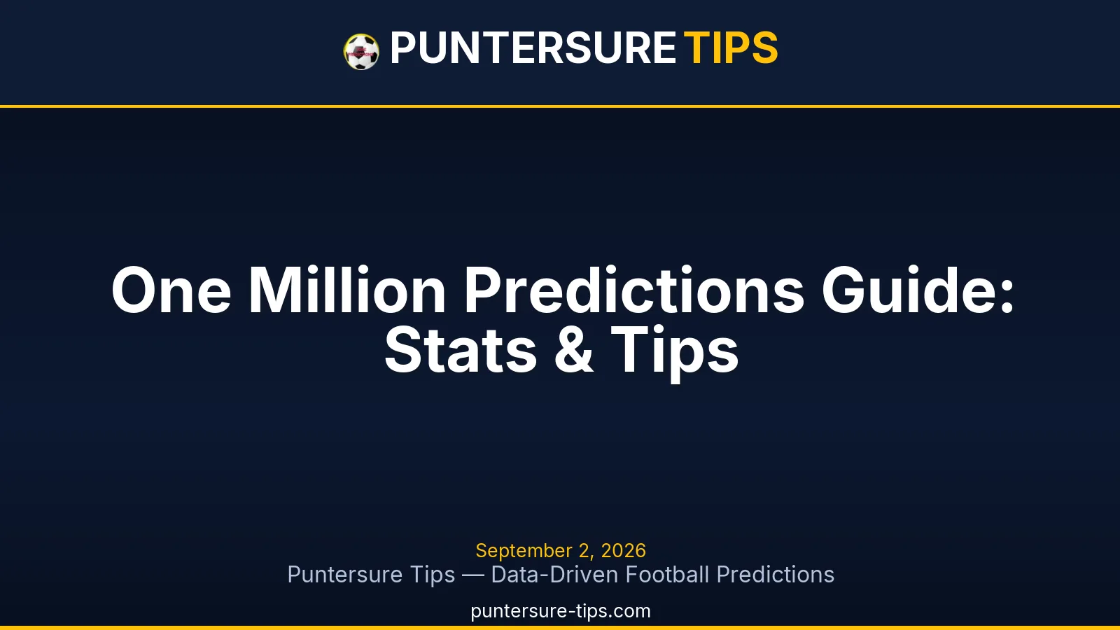 One Million Predictions statistical football predictions guide graphic