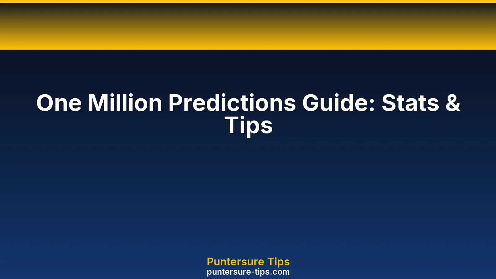 One Million Predictions xG, form data and premium tiers explained