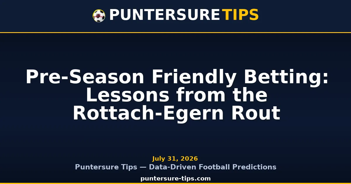 Pre-season friendly betting tips from the Rottach-Egern rout