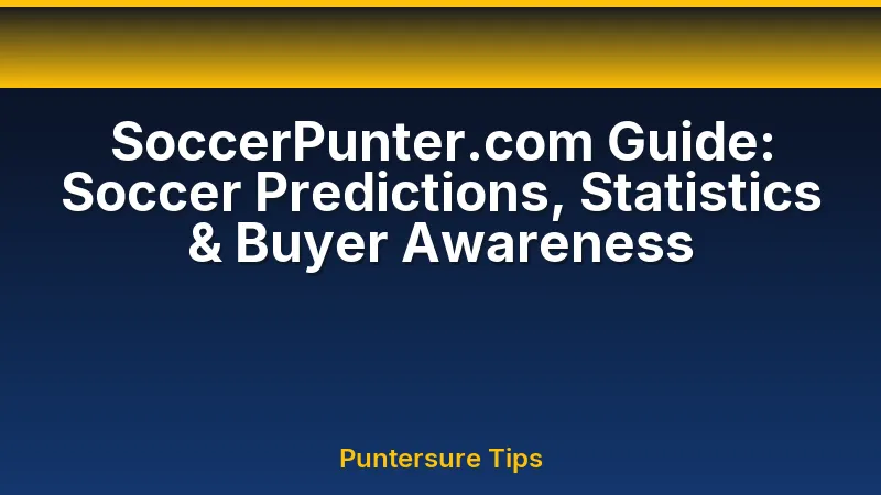 SoccerPunter.com Guide: Soccer Predictions, Statistics & Buyer Awareness