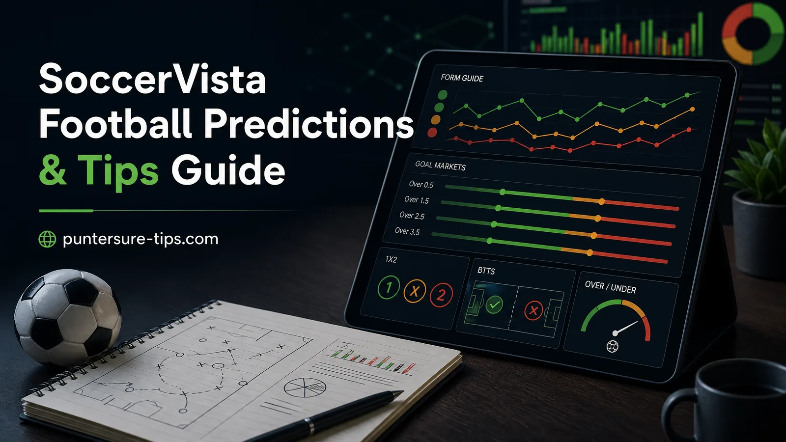 SoccerVista Football Predictions & Tips Guide football market research graphic