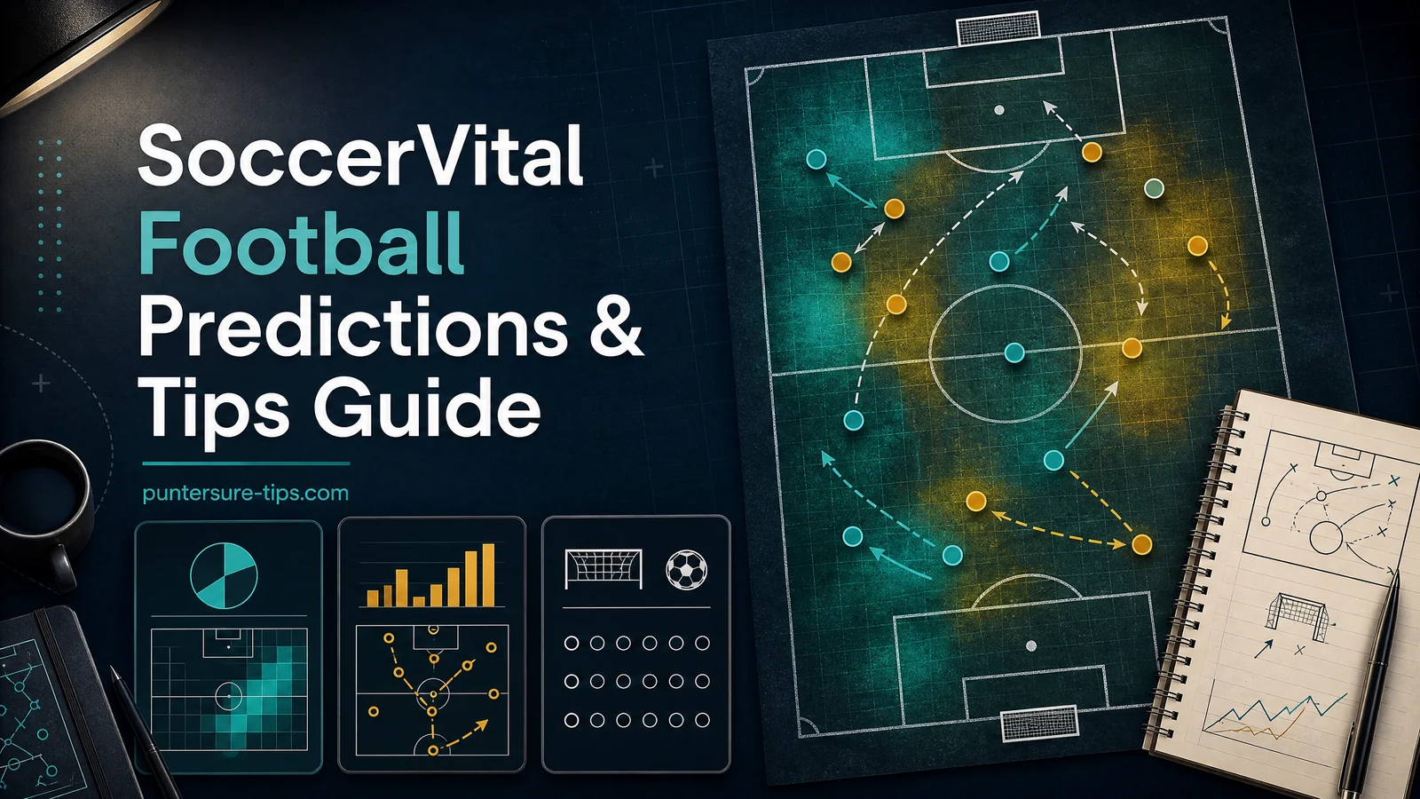 SoccerVital Football Predictions & Tips Guide tactical football analysis graphic