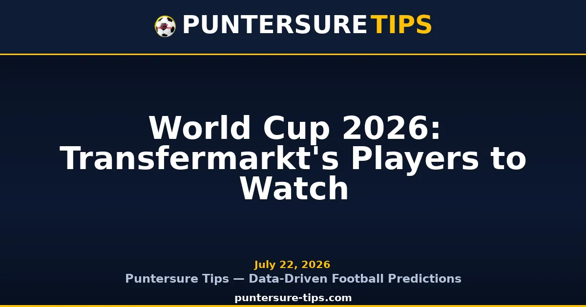 World Cup 2026 player spotlight Transfermarkt predictions