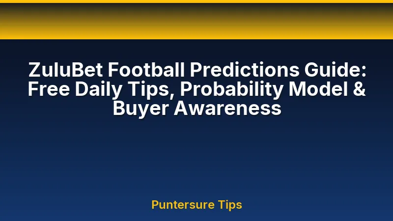 ZuluBet Football Predictions Guide: Free Daily Tips, Probability Model & Buyer Awareness