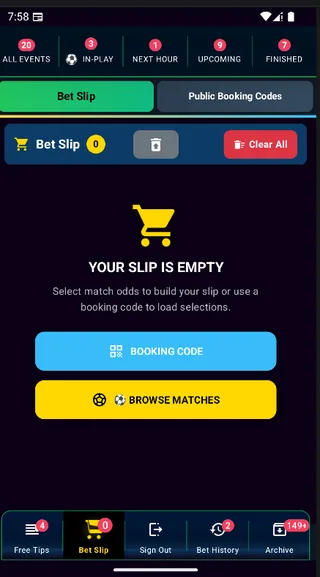 Puntersure Tips predictions screen showing match predictions and expert tips